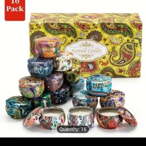 Paisley Scented Candle Set - 16 Pack